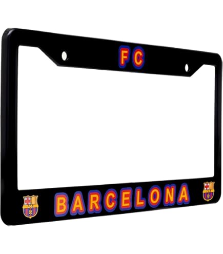 Desert Cactus FC Barcelona Car Accessories Barça Football Club Soccer Futbol Metal License Plate Frame and Tag Holder for Front or Rear of Car (Style 4 Desert Cactus FC Barcelona Car Accessories Barça Football Club Soccer Futbol Metal License Plate Frame and Tag Holder for Front or Rear of Car (Style 4