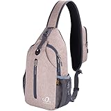 WATERFLY Crossbody Sling Backpack Sling Bag Travel Hiking Chest Bag Daypack