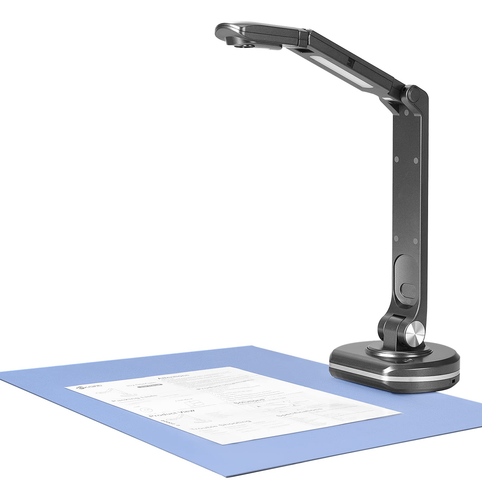 Crtkoiwa Document Camera/Visualiser, 8MP Ultra HD Resolution Portable Scanner USB, Capture A3, Multi-Language OCR, High Recognition, Remote Learning for Zoom, Microsoft Teams, OBS, Windows, macOS