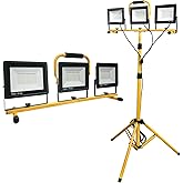 LED Light Work Stand: 21000LM Portable Lighting for Job Site, Construction & Garage Workshop
