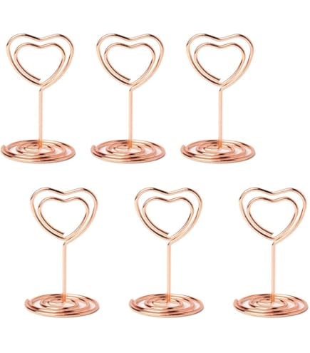 15 Soportes Para Números De Mesa, 22 Cm De Alto, En Forma De Corazón, Soporte Para Fotos De Alambre, Soporte Para Fotos De Notas, Soporte Para Fotos Para Centros De Mesa, Boda