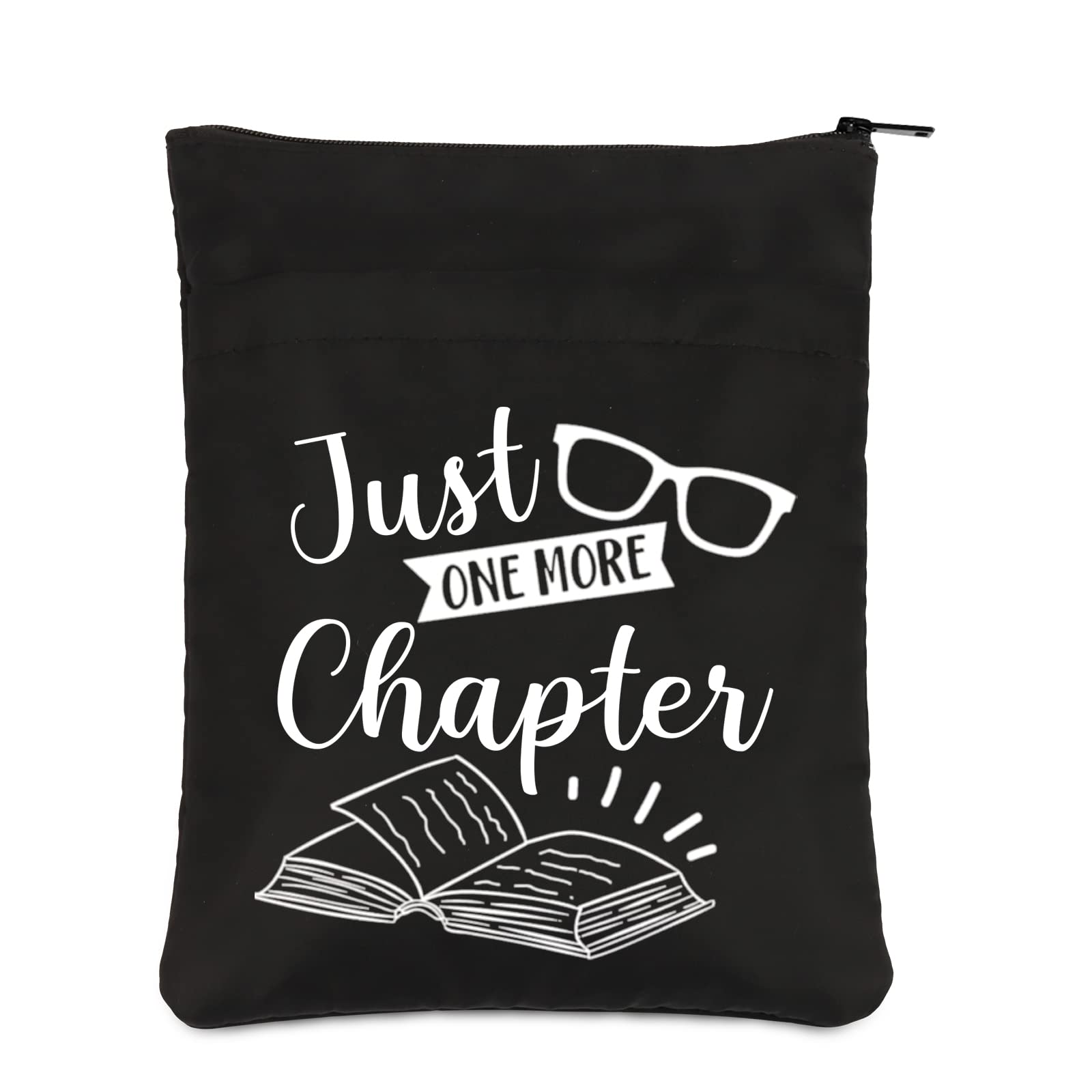 PLITI Bookworm Book Sleeve Librarian Appreciation Gift Book Lover Gift Just One More Chapter Book Protector for Women (More Chapter BSblU) — image 1