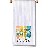 JXGZSO Ciao Italia Kitchen Towel Italy Lover Gift Italian Tea Towel Italian Housewarming Gift (Ciao Towel)
