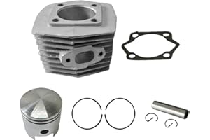 COEFEPIY 47mm Cylinder Head Piston Kit for 66cc 80cc 2 Stroke Engine Motorized Bicycle Bike Motor