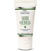 Natural Path Silver Wings 200ppm Silver with Aloe Vera Gel and Tea Tree Oil - Soothing Skin Care - 1.5 oz