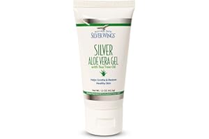 Natural Path Silver Wings 200ppm Silver with Aloe Vera Gel and Tea Tree Oil - Soothing Skin Care - 1.5 oz