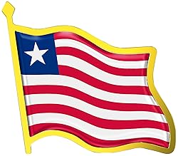 Liberia Flag Lapel Pin - Enamel Metal National