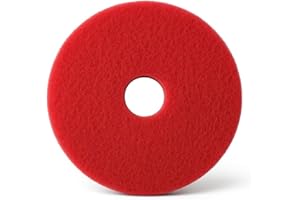 Heart Lake Professional Red Buffer Pad Compatible 13 Inch Floor Scrubber Polishing Pad for Commercial Automatic Floor Machine