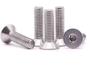 ROYCEMART 1/4-20 x 3/4 inch Flat Head Socket Cap Screws 25 PCS, Countersunk Head, Allen Hex Drive, 304 Stainless Steel 18-8, Full Machine Thread, Bright Finish