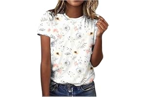 FQZWONG Short Sleeve Shirts for Women Ladies Tops and Blouses Plus Size Womens Summer Clothes 2024 Classic Graphic Tees
