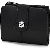 WESTBRONCO Puffer Small Wallet for Women RFID Blocking Card Holder Wallets, Womens Bifold Wallet with Zipper Coin Pocket & ID Window