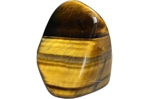 ERLIWAY Tiger's Eye Healing Crystal Stones, 1.25-2.0" Large Reiki Healing Gemstones Natural Tumbled Polished Stones for Energy Witchcraft Therapy Meditation