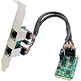 IO CREST Dual 2.5 Gigabit Mini PCIe Ethernet Network Expansion Card, Green (SI-MPE24079)