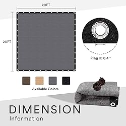 VICLLAX 90% Shade Fabric Sun Shade Cloth Privacy