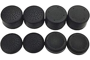 AOKADUTE Analog Controller Raised Thumb Stick Grips Thumbsticks Joystick Cap Cover for PS4, PS3, Switch Pro, Xbox one, Xbox 360, Wii U, PS2 Controller (Pack of 8 pcs Black)
