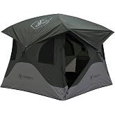 Gazelle Tents&trade;, T3X Hub Tent, Easy 90 Second Set-Up, Waterproof, UV Resistant, Removable Floor, Ample Storage Options, 3-Person, Alpine Green, 68" x 76" x 82", GT301GR