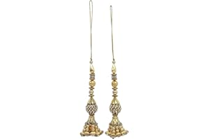 Beaded Hanging Decorative Tassel Traditional Indian Sari Blouse Latkan by 1 Pair