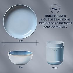 Corelle Stoneware Dinnerware Set, Handmade Reactive