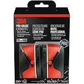 3M Pro-Grade Earmuff, Noise Reduction Rating (NRR) 30 dB, Lightweight & Adjustable Ear Muffs, Reduce Pressure Points For All-Day Comfort, Steel Wire Headband With Rubber Overmold Design (90565-4DC-PS)