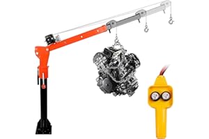 GENERIC 1100 lbs Electric Pickup Truck-Mounted Crane, with Electric Winch 3500 lb 12V, Folding Truck Bed Cranes Hoist 360 Swivel, for Lifting Goods in Construction (1100lb with 3500lbs Electric Winch)
