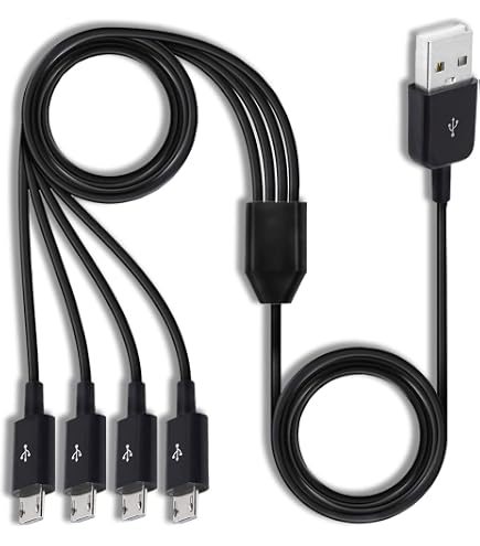 thumbnail image 2 of 4-in-2 Micro USB Splitter Cable - Charge 4 Devices Simultaneously With USB A/C To Micro USB Cord 2 of 12