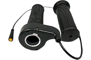 Full Throttle Ebike, 1 Pair Full Twist Throttle Ebike Portable Lightweight Twist with 3 Pin Waterproof Connector for or Foldi