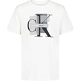 Calvin Klein Boys' Short Sleeve Graphic Crew Neck T-Shirt, Comfortable, Relaxed Fit