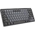 Logitech MX Mechanical Mini for Mac Wireless Illuminated Keyboard, Low-Profile Performance Switches, Tactile Quiet Keys, Backlit, Bluetooth, USB-C, Apple, iPad - Space Grey