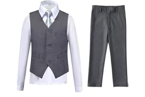 Lycody Boys Vest Set Formal Dress Suits Wedding Outfit Dresswear