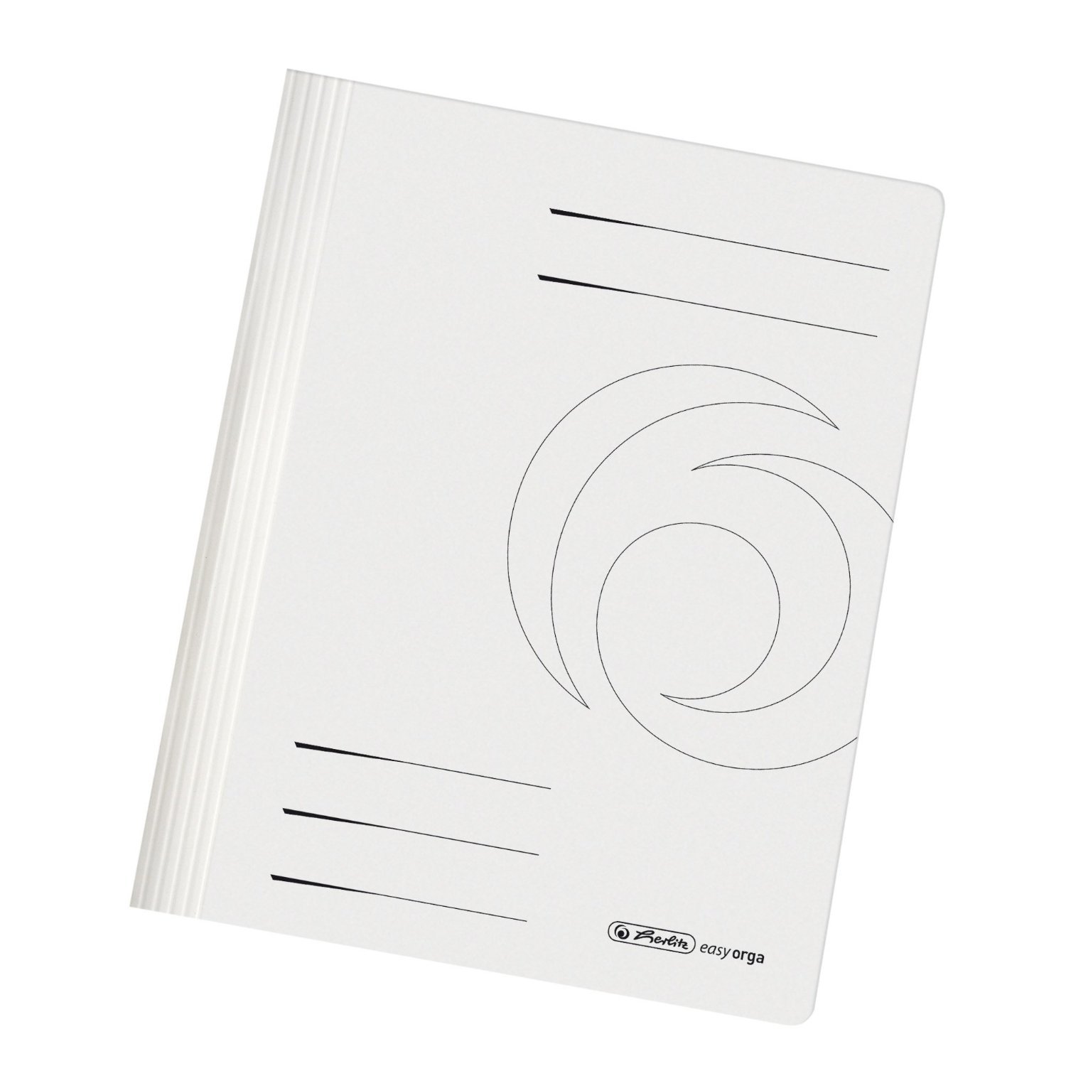 Herlitz 10902450 File Folder A4, Commercial and Agency Filing, Manila Cardboard, Pack of 25, White White