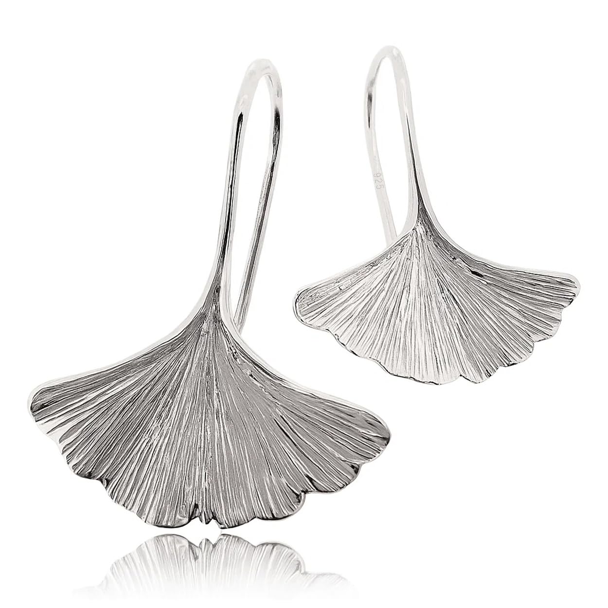 Sovats 925 Sterling Silver Ginkgo Leaf Dangle Earrings for Women – Lightweight, Nickel-Free, Nature-Inspired Jewelry