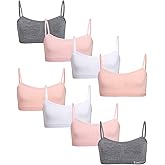 bebe Girls Underwear Set - 8 Piece Seamless Cami Training Bra and Matching Panties for Girls