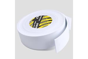 COUMENO EVA Single-Sided Adhesive White Foam Tape, Single-Sided Sealing Strip Foam Pad Sponge Tape Window Weatherproof, Self-Adhesive Insulation Sealing Tape (White),2inchX16.4FT
