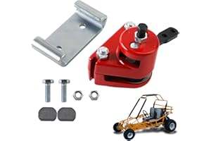 PACEWALKER Go Kart Mechanical Brake Caliper and Bracket with Pads for Manco 9598 9597 Yerf-Dog, Carter, ASW, Bristers, Airheart MB-1 Predator 212cc 196cc 6.5hp gx160 Go Kart Brake System Red