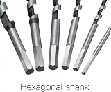 HPMAISON 6-Piece Auger Bit Set 230mm Hex Shank Woodworking Drill Bits 6-16mm view 4