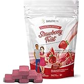 BariatricPal Sugar-Free Calcium Citrate Soft Chews | 500mg with Vitamin D & Probiotics | Strawberry Twist | 90 Count (1 Month Supply)