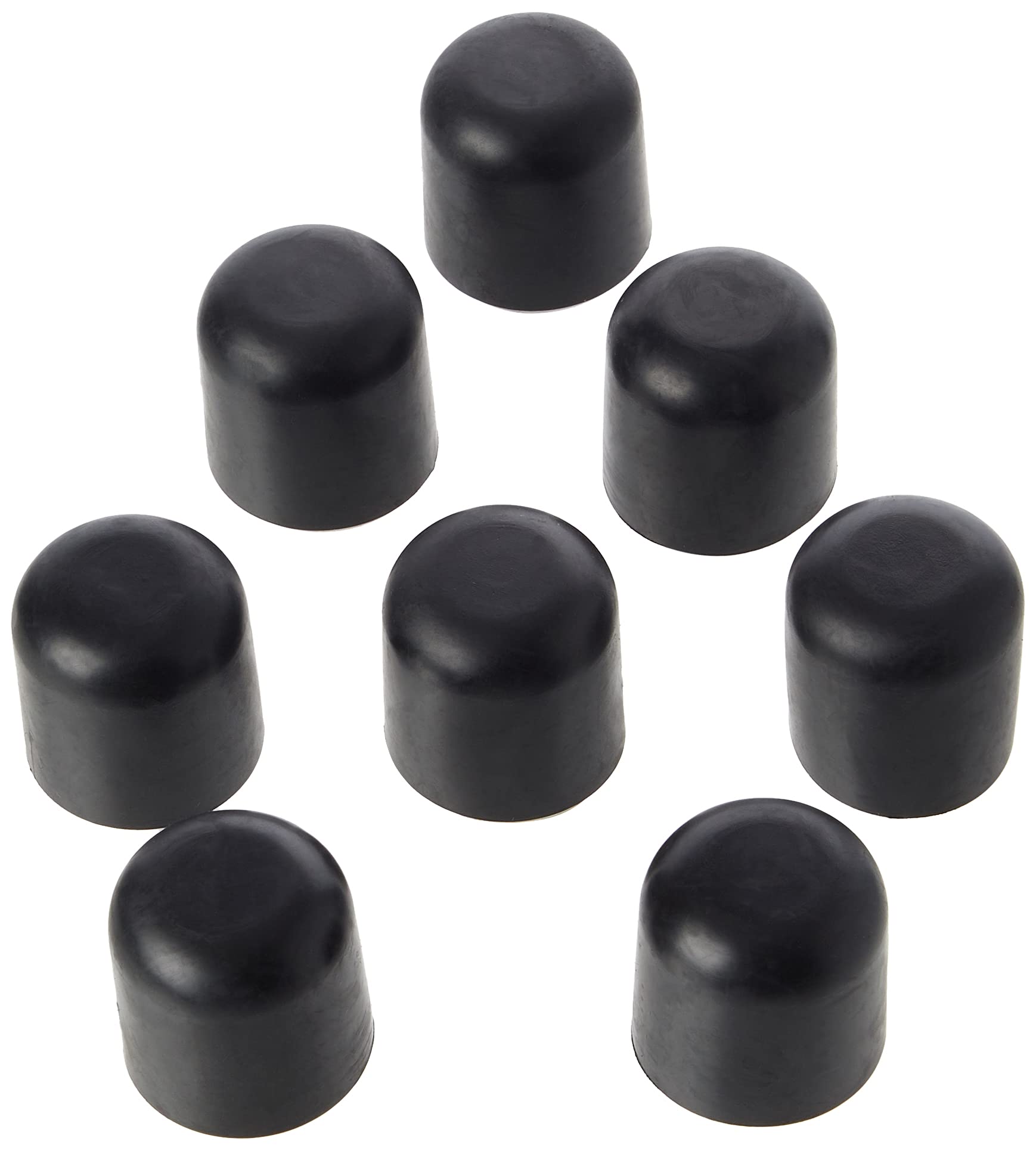 Merriway® BH00400 (8 Pcs) Rubber Chair Floor Protector Ferrule Cap End Tip 25 mm (1 inch) Diameter Heavy Duty Black - Pack of 8 Pieces