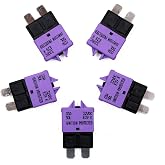 T Tocas E39 Low Profile ATO ATC Manual Reset Circuit Breaker 3A | 12V-32V DC Replacement Fuse for Car Truck SUV Boat RV ATV Solar 5 Pack