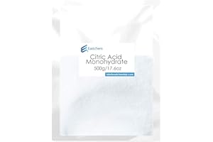 EASTCHEM 99+% Purity Citric Acid Monohydrate Citric Acid Powder,Citric Acid Food Grade,Citric Acid for Bath Bombs,Household Cleaner,CAS NO.: 5949-29-1(500g)