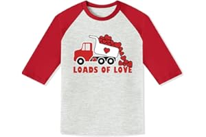 BesserBay Little Kids Valentine's Day Raglan Half Sleeve Shirt 2-10 Years