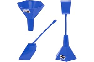 Herb'n Ninja Cone Loader for 1 1/4, King Size & Larger Pre Rolled Cones | Simple Quick and Efficient Cone Loading Accessory to Pack Perfect Preroll | Rolling Machine | Funnel and Shovel Packer (Blue)