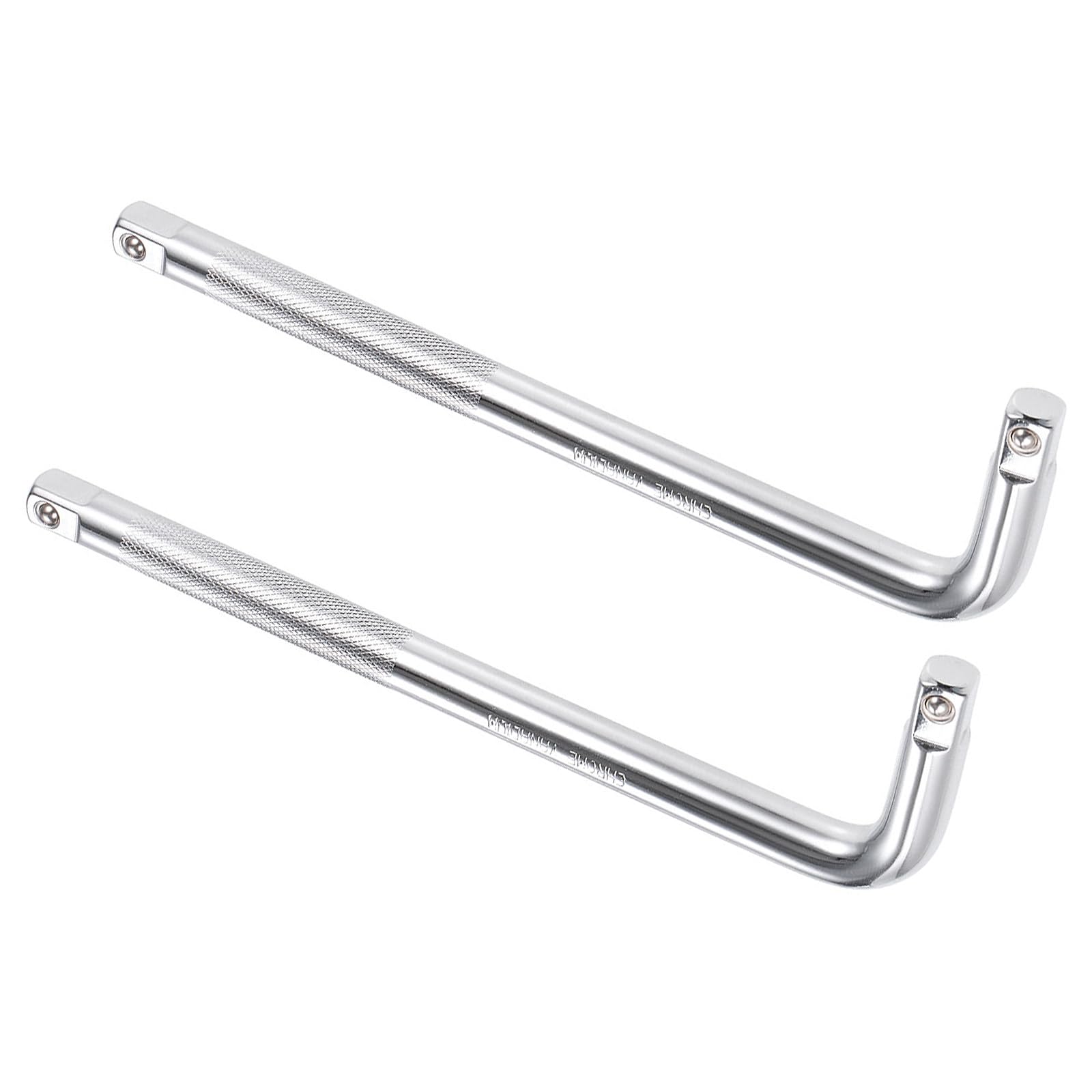 Kozelo 2pcs Breaker Bar - [1/2 Inch Drive] L Shape Socket Wrench Extension for Car Mechanical Equipment Repair Use, CR-V Steel