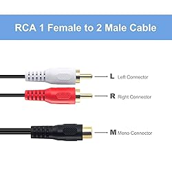 VCELINK RCA Splitter 1 Female to 2 Male
