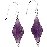 CRYSTALINES Natural Gemstones Earrings, Dangle Earrings, Boho Dainty Cabochon Jewelry, Birthstone Earring, Energy Healing Crystals, Handmade, Silver Plated, Earrings for Women