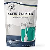 Cultures for Health Kefir Starter Culture | 4 Packets Freeze Dried Starter Powder | Make Kefir with Milk, Water, or Juice | Re-Culture Kefir Probiotic Drinks 2-7x Each | Cultures in Less Than a Day