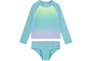 Hurley Girls Girls' Long Sleeve Rash Guard 2-Piece Swimsuit