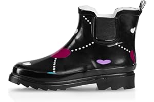 NORTY - Womens Ankle Rain Boots - Ladies Waterproof Winter Spring Garden Boot runs ½ size large