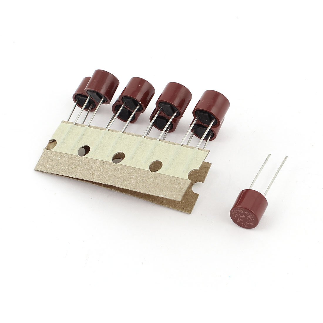 sourcingmap 10 Pcs T0.25A 250mA 250V TR5/5TR Miniature Micro Slow Blow Fuse for Electronic Parts PCB LCD Repair Replacement