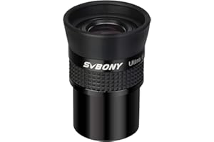 SVBONY SV190 Ultra Flat Field Eyepiece, 1.25 Inch 10mm Telescope Eyepiece, Fully Multi-Coated Feature Blackened Lens Edges, A