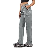 Moosehill Women's-Hiking-Pants-Cargo-Quick-Dry-Stretch-Lightweight Work Outdoor Pants with 5 Deep Pockets